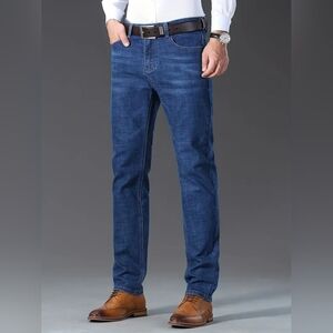 Jeans Wear Men's NWOT Deep Blue/Dark Wash Straight Leg Jeans Size 34x29